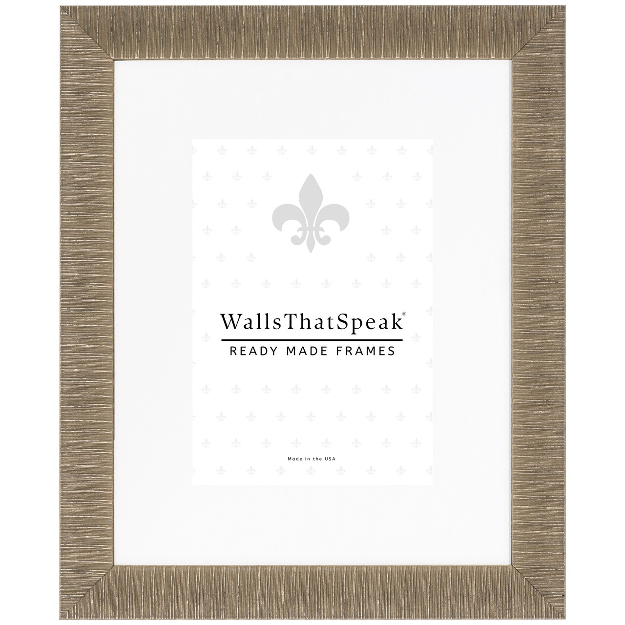 8x10 Matted Picture Frame, Linear 1 Inch Polystyrene Moulding, Wall Display Frame for Art, Posters, or Photos by wallsthatspeak